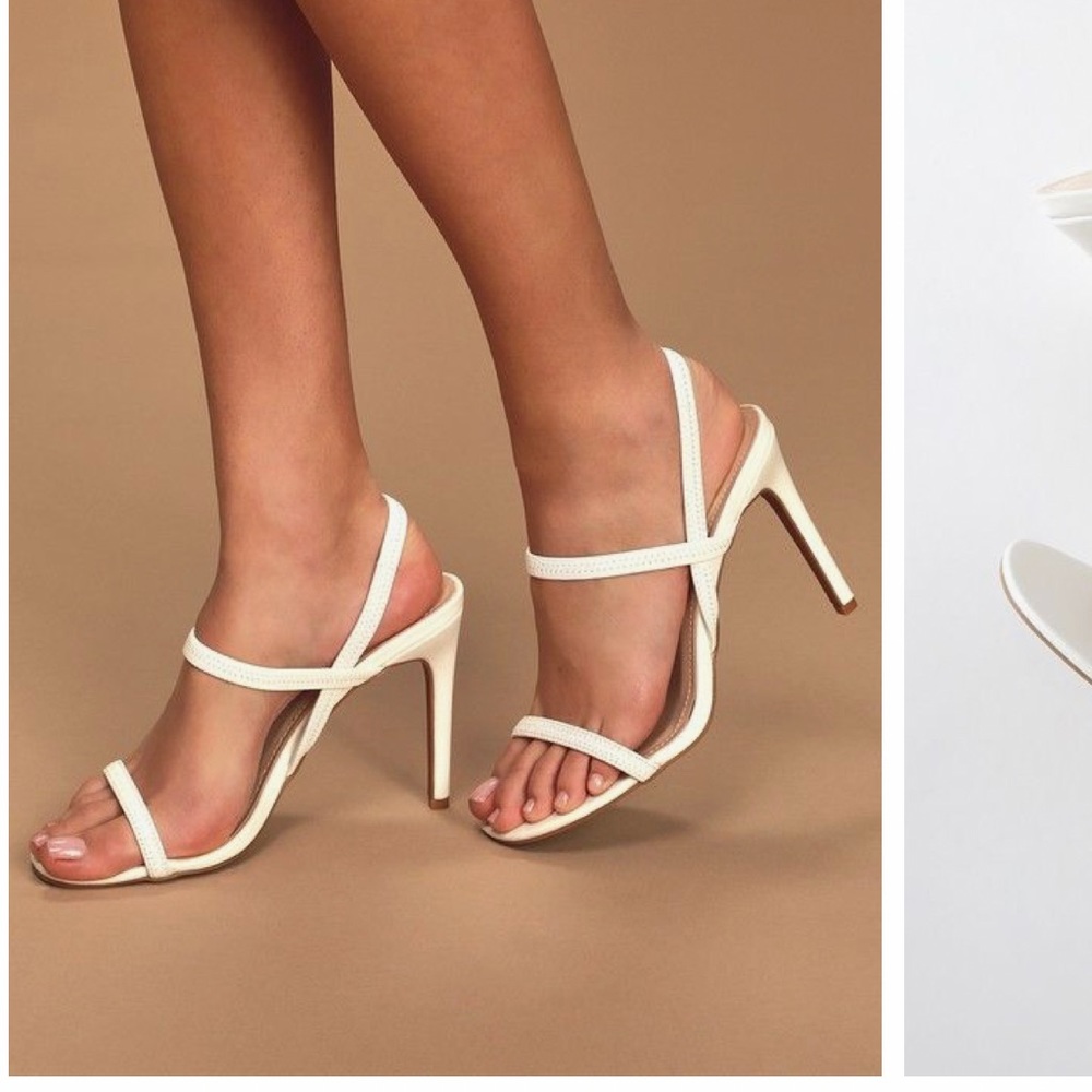 White Strappy Stilettos Lulus